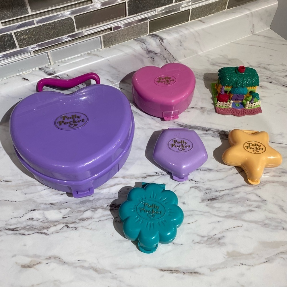Vintage Bluebird Polly Pocket lot of 6 compacts